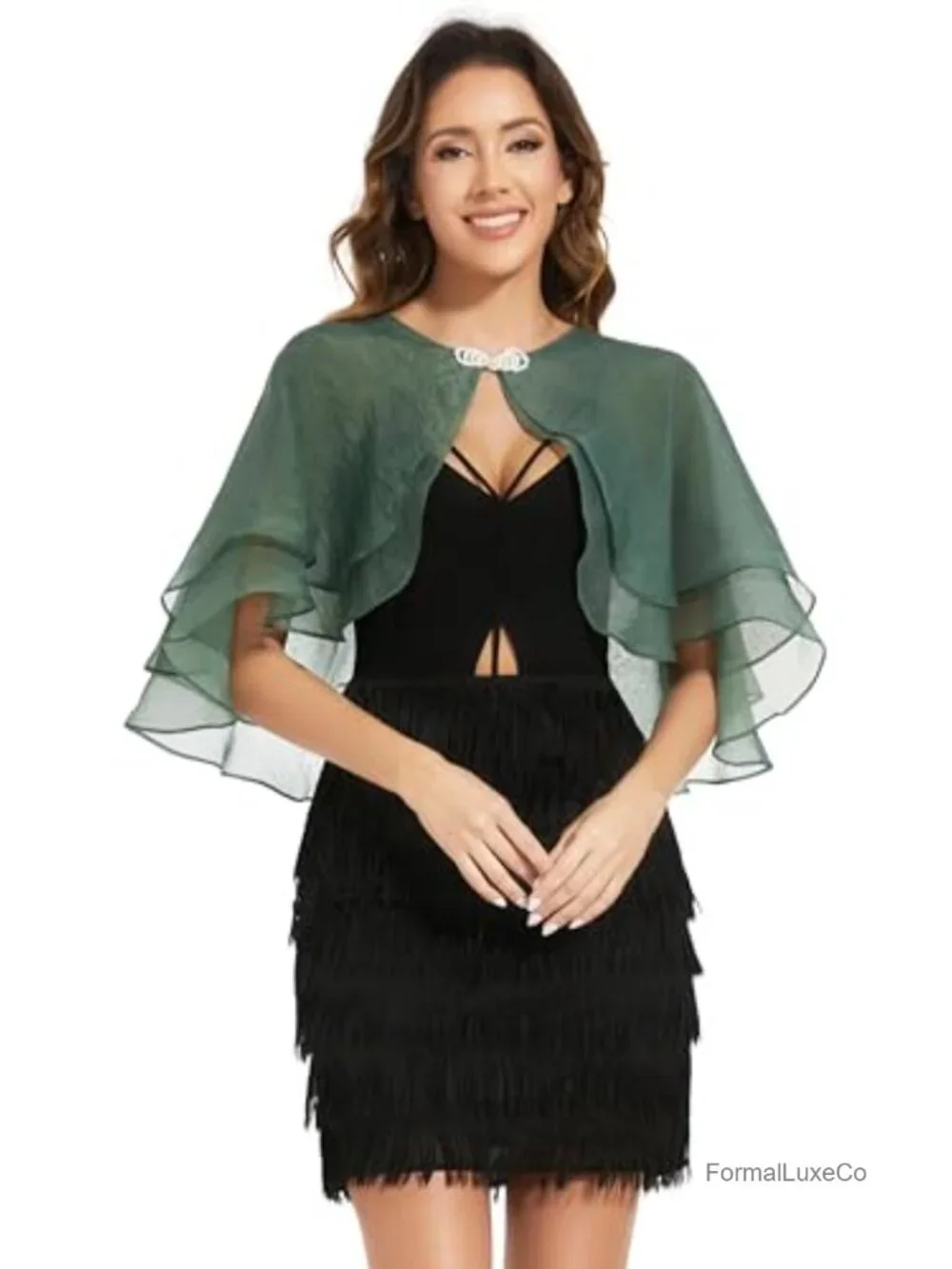 Sheer Tencel Shawl Wrap for Evening Dresses Lightweight Wedding Cape Cover Up